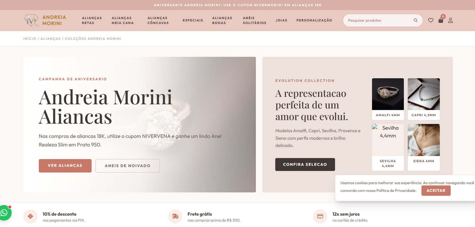 E-commerce Andreia Morini Joias